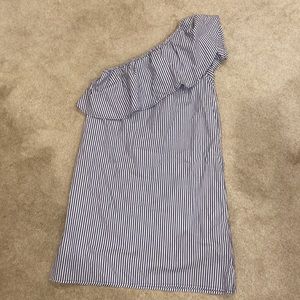 One shoulder ruffled dress